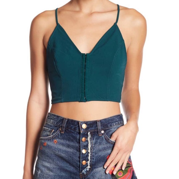 Free People Tops - Free people corset front crop top NWT